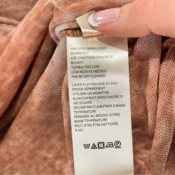 We The Free layering henley burnout top brown small - Picture 6 of 10